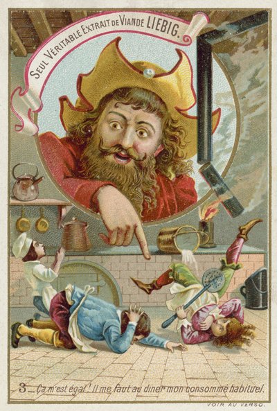 Trade card for Liebig meat extract by European School